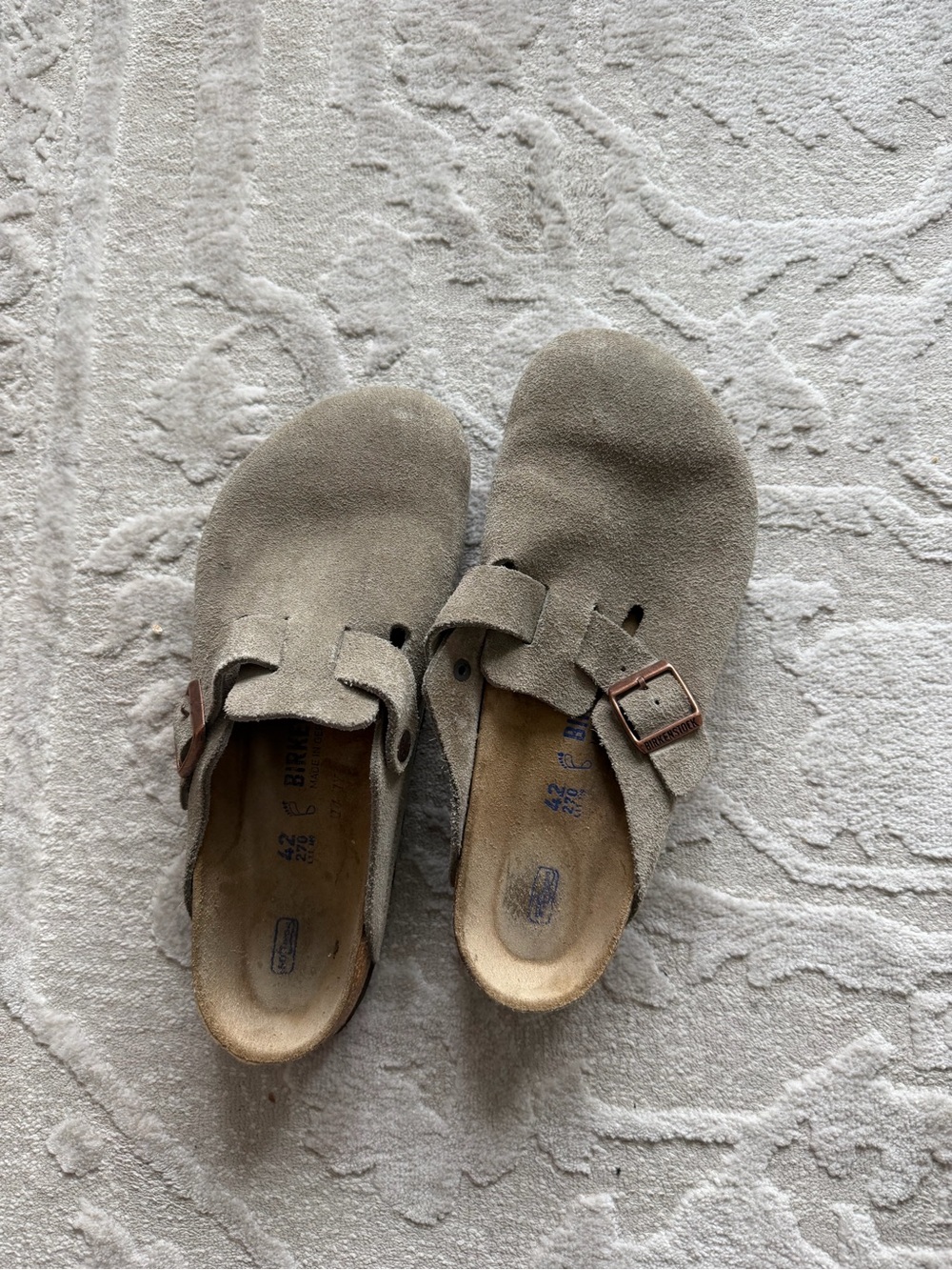 Birkenstock Taupe Boston Clogs